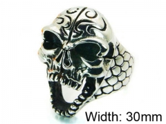 HY Stainless Steel 316L Man Skull Rings-HY22R0886HHS