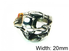 HY Stainless Steel 316L Man Skull Rings-HY22R1227HID