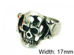 HY Stainless Steel 316L Man Skull Rings-HY22R1260HHF