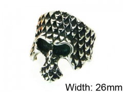 HY Stainless Steel 316L Man Skull Rings-HY22R1221HIR