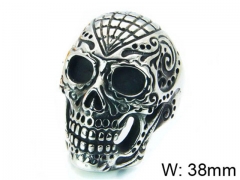 HY Stainless Steel 316L Man Skull Rings-HY22R0951HJX