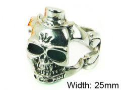 HY Stainless Steel 316L Man Skull Rings-HY22R0720H2T