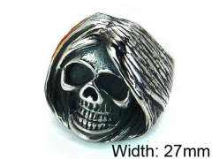 HY Stainless Steel 316L Man Skull Rings-HY22R0061HIV