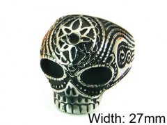 HY Stainless Steel 316L Man Skull Rings-HY22R0686HIT