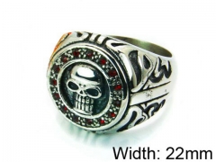 HY Stainless Steel 316L Man Skull Rings-HY22R0535HKG