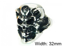 HY Stainless Steel 316L Man Skull Rings-HY22R0974H2S