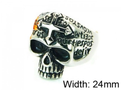 HY Stainless Steel 316L Man Skull Rings-HY22R1023H2U