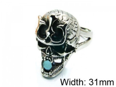 HY Stainless Steel 316L Man Skull Rings-HY22R0509HJF