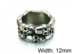 HY Stainless Steel 316L Man Skull Rings-HY22R0559HIS