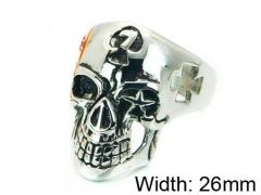 HY Stainless Steel 316L Man Skull Rings-HY22R1021H2F