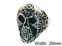 HY Stainless Steel 316L Man Skull Rings-HY22R0966H2T