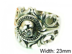 HY Stainless Steel 316L Man Skull Rings-HY22R0737HJG