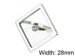 HY Stainless Steel 316L Lady Small-Crystal Rings-HY16R0450NG