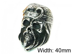 HY Stainless Steel 316L Man Skull Rings-HY22R0610HIW