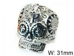 HY Stainless Steel 316L Man Skull Rings-HY22R0987HIW