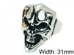 HY Stainless Steel 316L Man Skull Rings-HY22R0939HIS