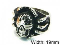 HY Stainless Steel 316L Man Skull Rings-HY22R0806H2G