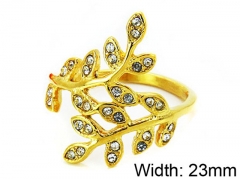 HY Stainless Steel 316L Lady Small-Crystal Rings-HY15R1058HIZ