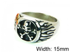 HY Stainless Steel 316L Man Skull Rings-HY22R1261HID