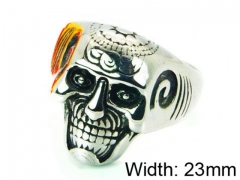 HY Stainless Steel 316L Man Skull Rings-HY22R0901H2U