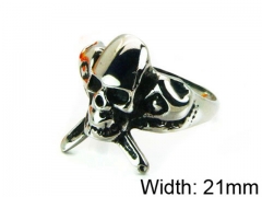 HY Stainless Steel 316L Man Skull Rings-HY22R0565HIS