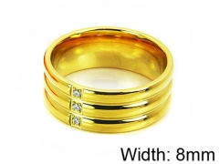 HY Stainless Steel 316L Lady Small-Crystal Rings-HY14R0424OL