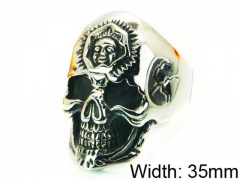 HY Stainless Steel 316L Man Skull Rings-HY22R0682HIE