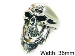 HY Stainless Steel 316L Man Skull Rings-HY22R0971H2Q