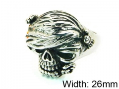 HY Stainless Steel 316L Man Skull Rings-HY22R1220HID