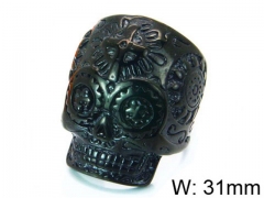 HY Stainless Steel 316L Man Skull Rings-HY22R0989HJC