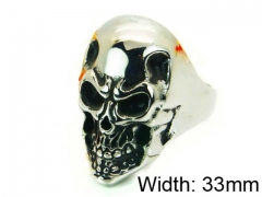 HY Stainless Steel 316L Man Skull Rings-HY22R0689HIR