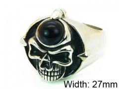 HY Stainless Steel 316L Man Skull Rings-HY22R0665HJE