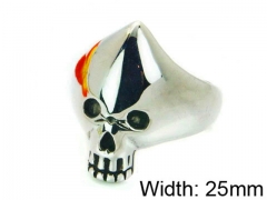 HY Stainless Steel 316L Man Skull Rings-HY22R1013HIA