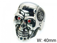 HY Stainless Steel 316L Man Skull Rings-HY22R0940HLD