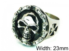 HY Stainless Steel 316L Man Skull Rings-HY22R0827HJY