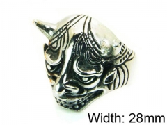 HY Stainless Steel 316L Man Skull Rings-HY22R1196HIE