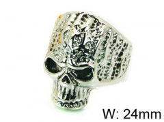 HY Stainless Steel 316L Man Skull Rings-HY22R1226HHG