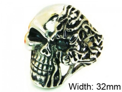 HY Stainless Steel 316L Man Skull Rings-HY22R0612HJX