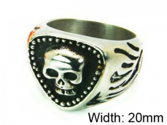 HY Stainless Steel 316L Man Skull Rings-HY22R0753H2Y