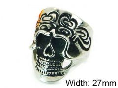 HY Stainless Steel 316L Man Skull Rings-HY22R0924HIE