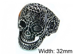 HY Stainless Steel 316L Man Skull Rings-HY22R0062HHF