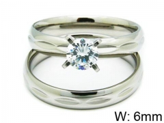 HY Stainless Steel 316L Lady Lover Rings-HY06R0250N0