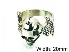 HY Stainless Steel 316L Man Skull Rings-HY22R0670HIW