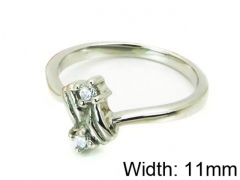 HY Stainless Steel 316L Lady Small-Crystal Rings-HY30R0521KLW