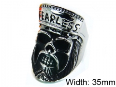 HY Stainless Steel 316L Man Skull Rings-HY22R0055HIE