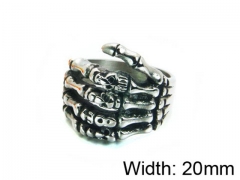 HY Stainless Steel 316L Man Skull Rings-HY22R1007HCC