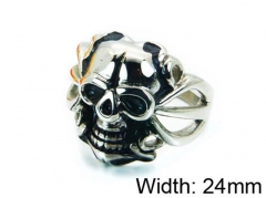 HY Stainless Steel 316L Man Skull Rings-HY22R1081H2W