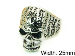 HY Stainless Steel 316L Man Skull Rings-HY22R0684HIW