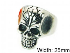 HY Stainless Steel 316L Man Skull Rings-HY22R0958H2R