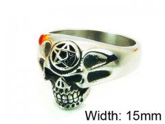 HY Stainless Steel 316L Man Skull Rings-HY22R0695HHD